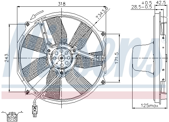 Ventilador de refrigeración del motor Mercedes S 