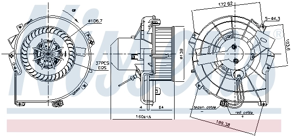 Ventilador habitáculo 87836 Nissens