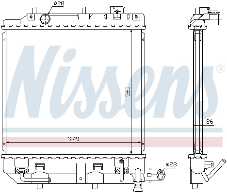 Radiador de água Nissens 62459