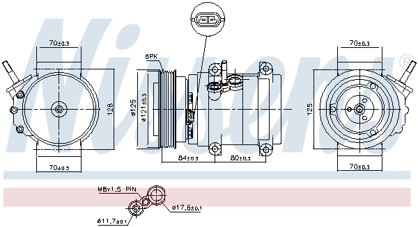 Compresor de ac Nissens 890679