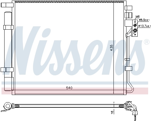 Condensador aire acondicionado 940594 Nissens