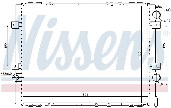 Radiador 63859 Nissens
