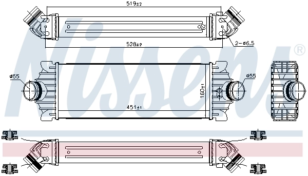 96486 Nissens Radiador de intercooler