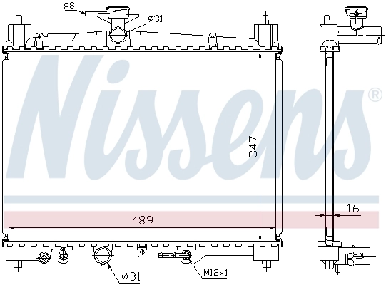 Radiador 64801 Nissens