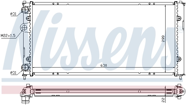 Radiador 673001 Nissens
