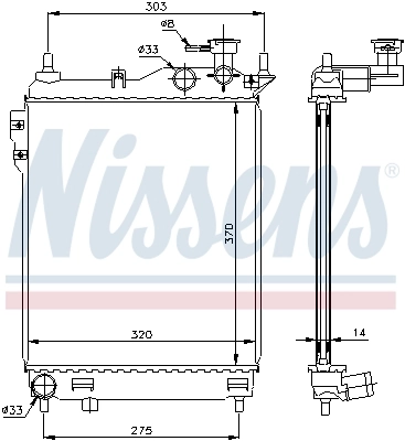 Radiador 67093 Nissens