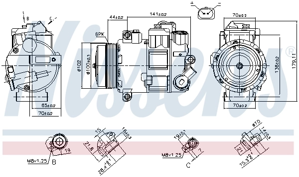 Compresor de ac Nissens 890412