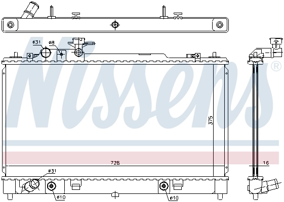 Radiador 68550 Nissens