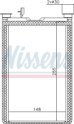 70526 Nissens Radiador interior