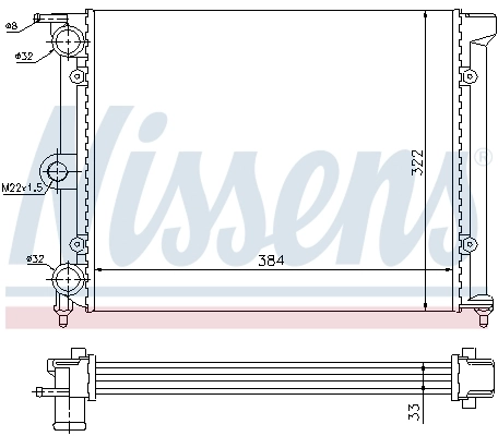 Radiador 651711 Nissens
