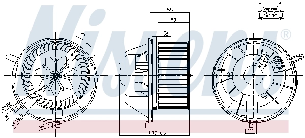 Ventilador interior Nissens 87034