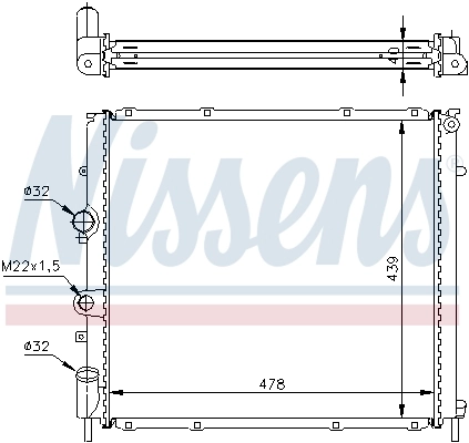 Radiador 63854A Nissens
