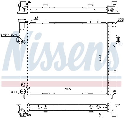 Radiador de água Nissens 609891