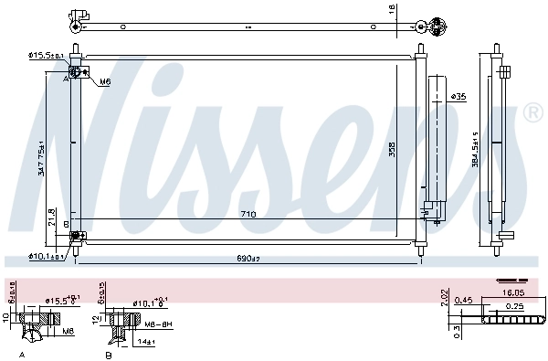 940466 Nissens Radiador de aire acondicionado