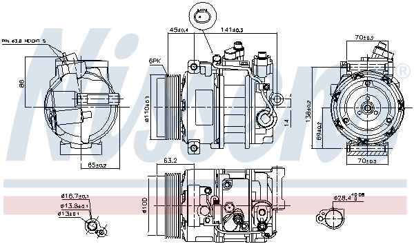 Compresor ac Nissens 890634 precio, desde 322,97 EUR