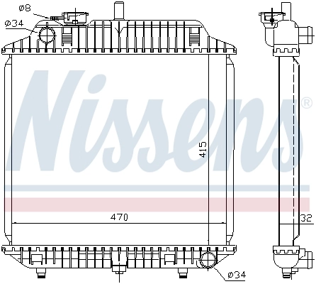 Radiador 62516 Nissens