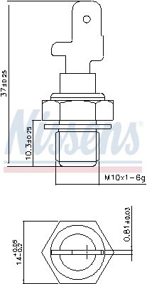 Sensor de temperatura de aceite del motor Nissens 207058