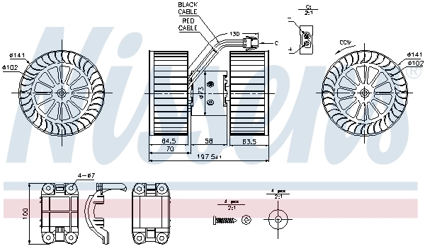 Ventilador interior Nissens 87115
