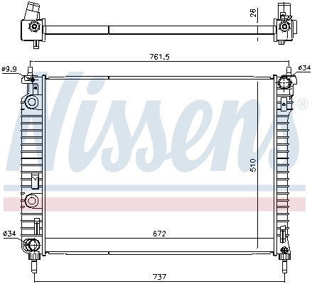 Radiador 616905 Nissens