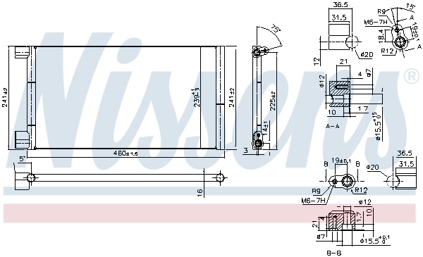 94785 Nissens Radiador de aire acondicionado