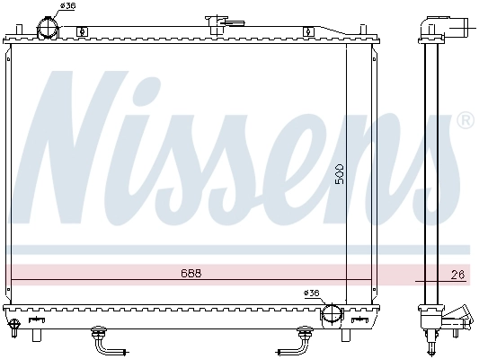 Radiador 628959 Nissens