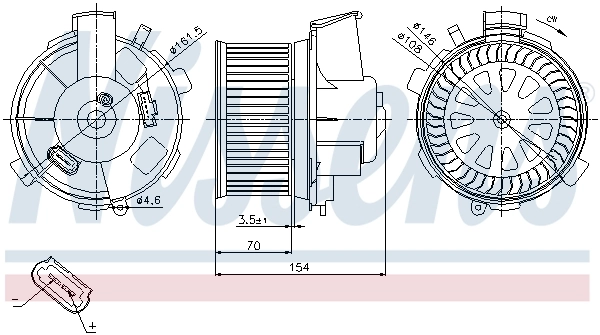 Ventilador interior Nissens 87021