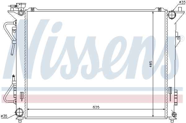 Radiador 67508 Nissens