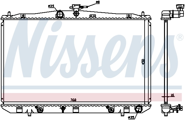 Radiador 646836 Nissens