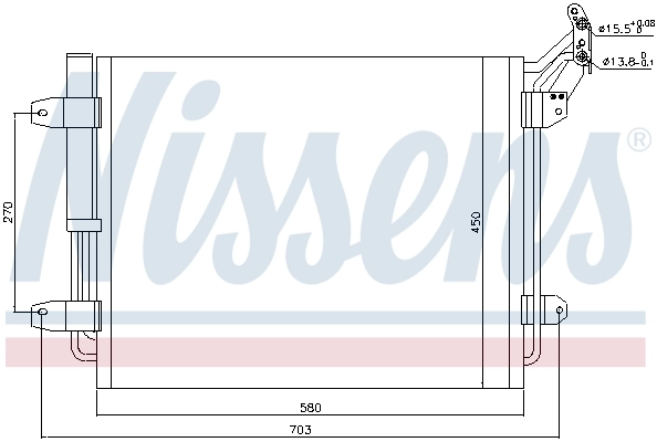 940138 Nissens Radiador de aire acondicionado