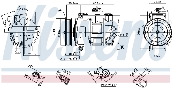 Compresor ac Nissens 890632 precio, desde 183,01 EUR