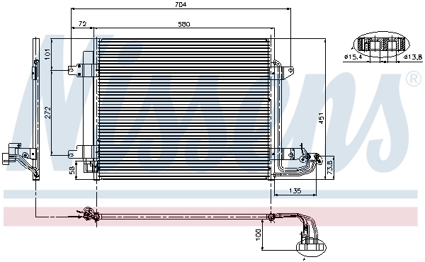 94690 Nissens Radiador de aire acondicionado