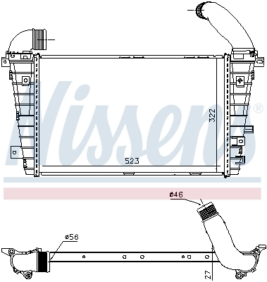 Intercooler 96586 Nissens