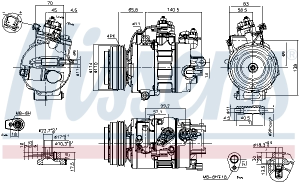 890792 Nissens Compresor climatizador