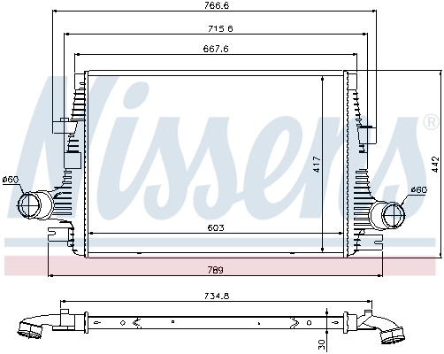 Intercooler 96644 Nissens