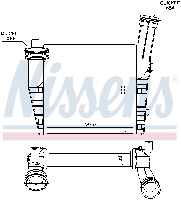 Intercooler 96611 Nissens