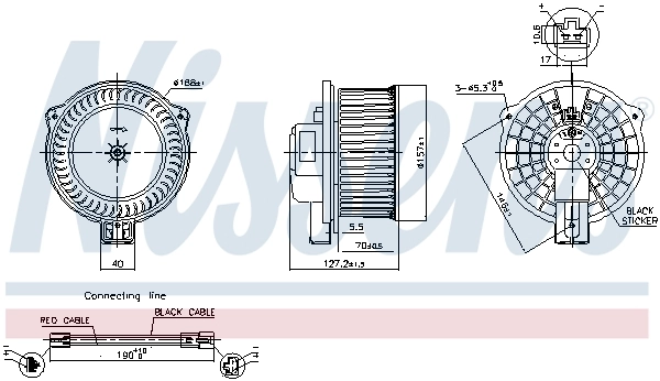Ventilador habitáculo 87630 Nissens