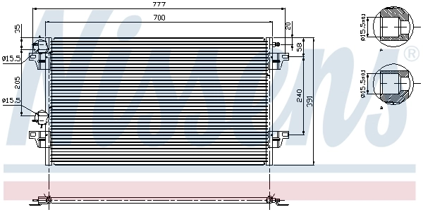 94856 Nissens Radiador de aire acondicionado