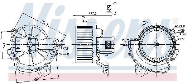 Ventilador interior Nissens 87086