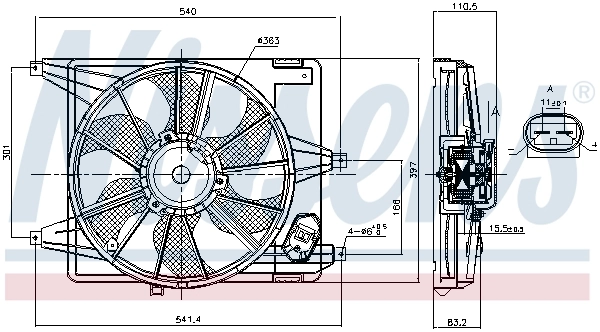 85708 Nissens Electroventilador del motor