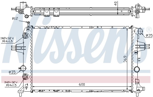 Radiador 63003A Nissens