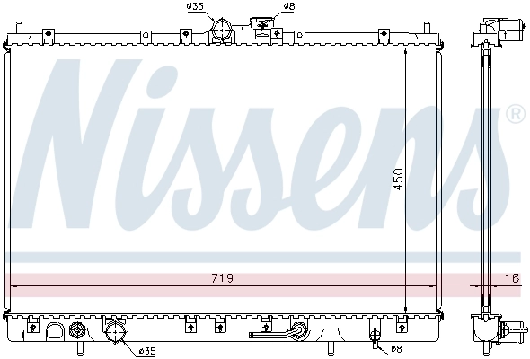 Radiador 628031 Nissens