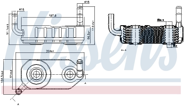 Radiador de refrigeración de la transmisión Nissens 90708
