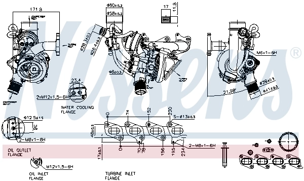 93414 Nissens Turbo para motor