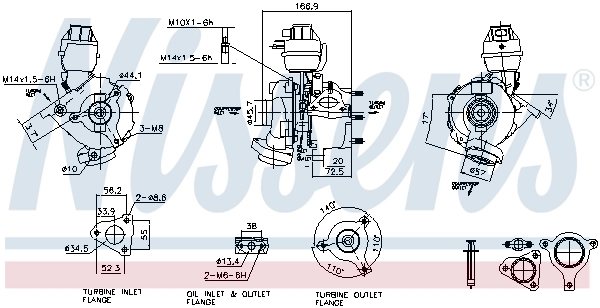Turbo para motor para Audi A5 Sportback 8TA
