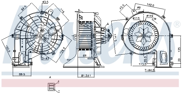 87401 Nissens Ventilador de habitáculo