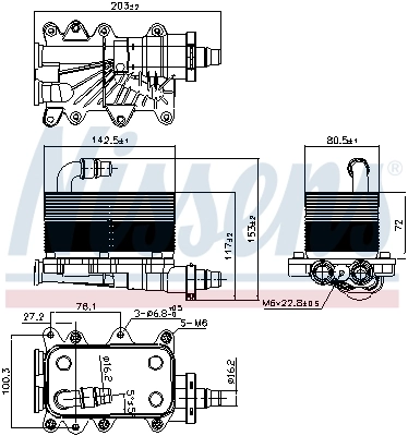 90673 Nissens Radiador de refrigeración de la transmisión