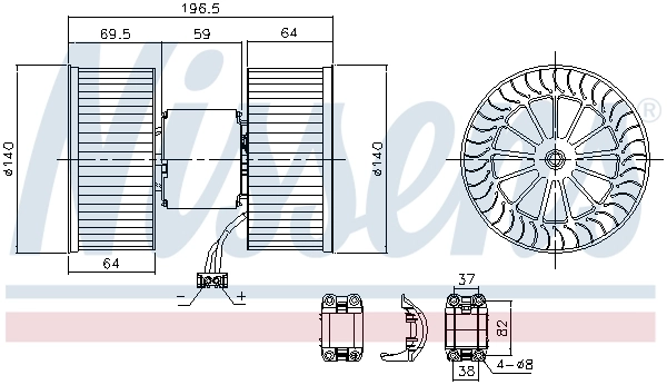 Ventilador habitáculo 87196 Nissens