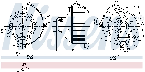 Ventilador habitáculo 87081 Nissens