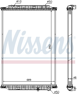Radiador 637850 Nissens