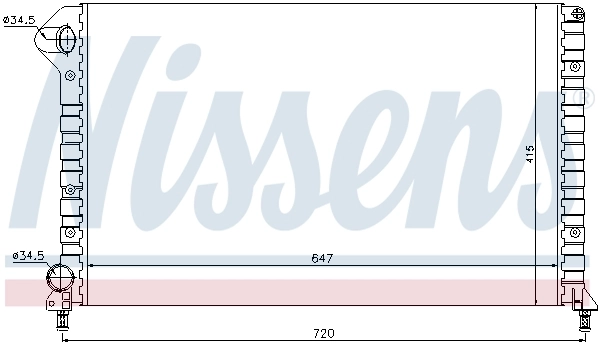 Radiador 61767 Nissens